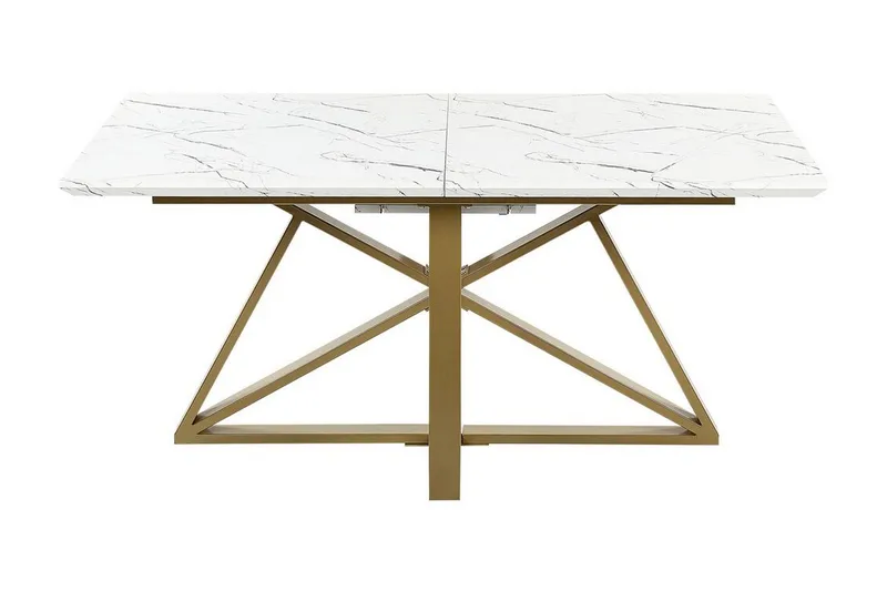 Nettuno Matbord Förlängningsbart 160-200x90 cm - Vit/Guld - Möbler - Bord & matgrupper - Matbord & köksbord
