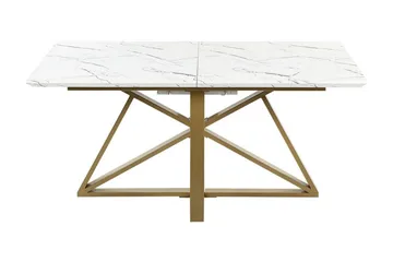 Nettuno Matbord Förlängningsbart 160-200x90 cm - Vit/Guld - Möbler - Bord & matgrupper - Matbord & köksbord