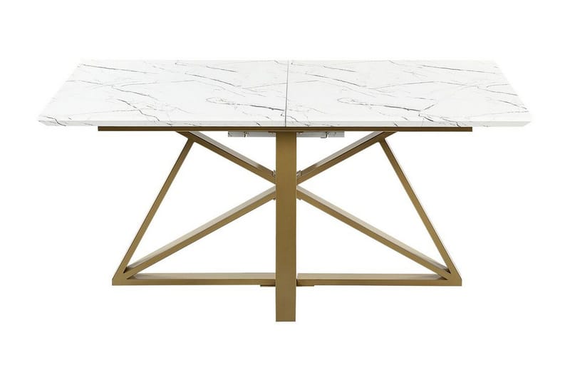 Nettuno Matbord Förlängningsbart 160-200x90 cm - Vit/Guld - Möbler - Bord & matgrupper - Matbord & köksbord