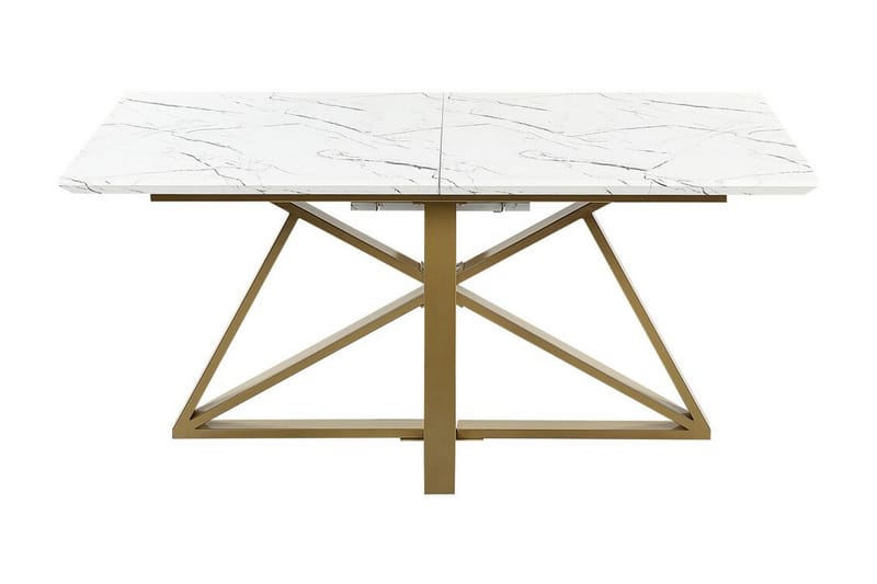 Nettuno Matbord Förlängningsbart 160-200x90 cm - Vit/Guld - Möbler - Bord & matgrupper - Matbord & köksbord