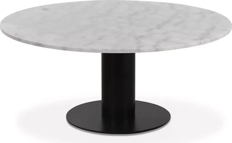 Next runt soffbord i marmor D105 cm - Svart / marmor (Vit) - Svart/marmor vit - Möbler - Bord & matgrupper - Soffbord
