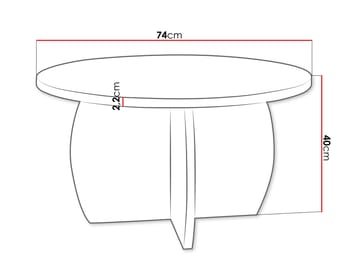 Neyloren 74 cm Runt Soffbord i Målat Trä - Vit - Möbler - Bord & matgrupper - Soffbord