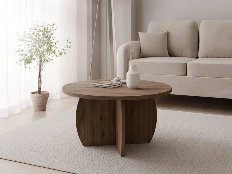 Neyloren Soffbord rund 74 cm - Brun - Möbler - Bord & matgrupper - Soffbord