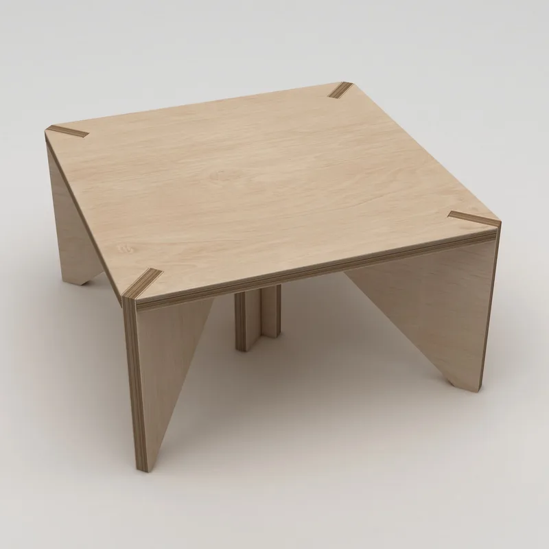 Nirena Litet Kvadratiskt Soffbord 75 cm i Björk - Beige - Möbler - Bord & matgrupper - Soffbord