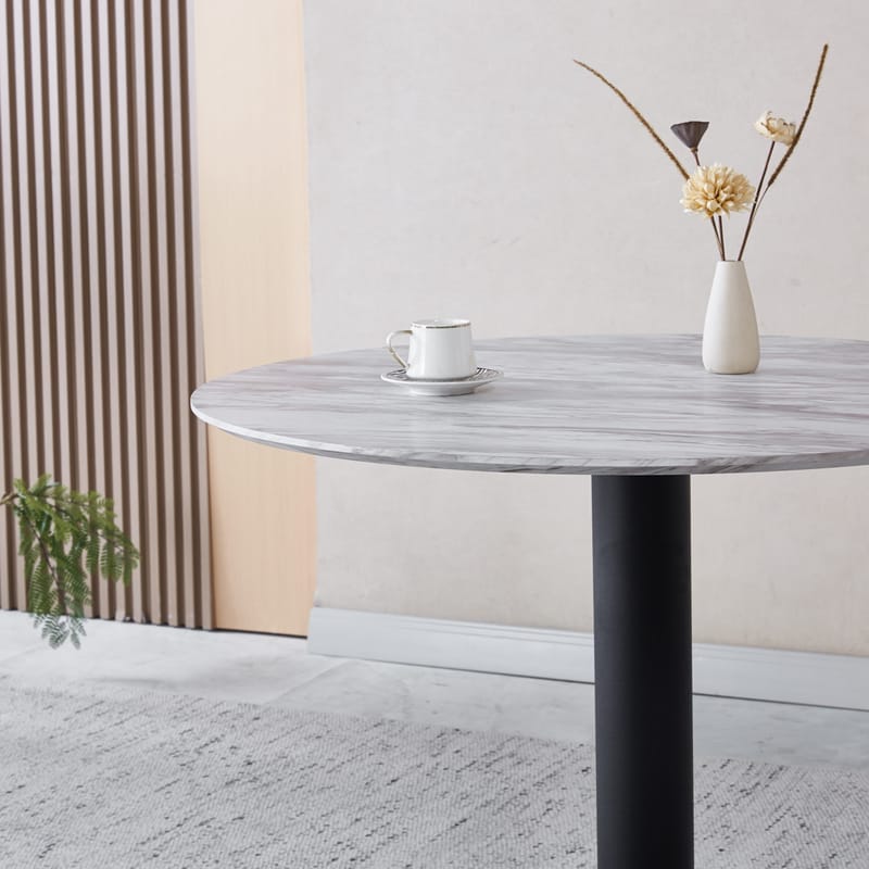 Noah runt matbord Ø100 cm - Marmor/svart - Marmor/svart - Möbler - Bord & matgrupper - Matbord & köksbord