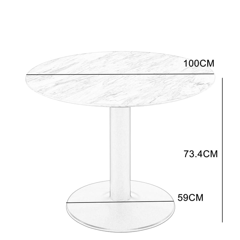 Noah runt matbord Ø100 cm - Marmor/svart - Marmor/svart - Möbler - Bord & matgrupper - Matbord & köksbord