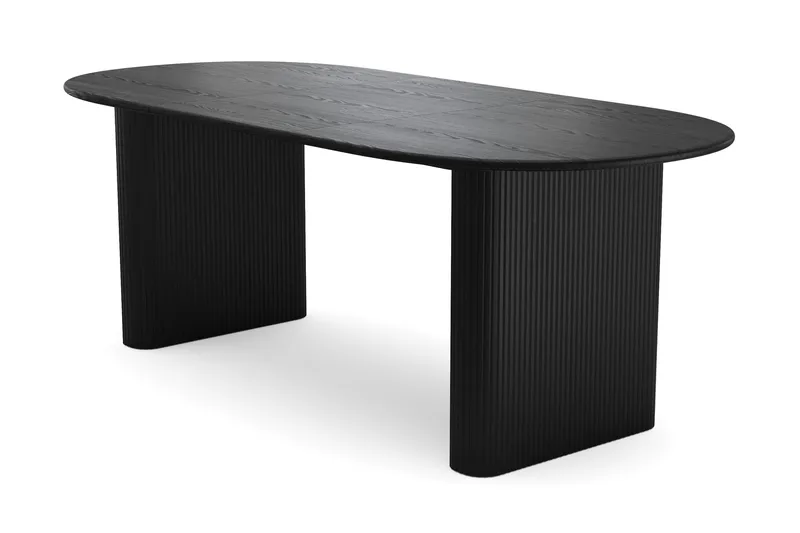 Noira Förlängningsbart Matbord 160/220x100 cm Fanér, Svartlaserad ek