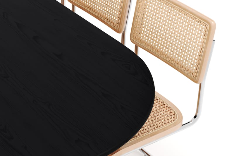 Noira Matbord 220 cm Ek med 6 st Build Matstolar - Svart - Möbler - Bord & matgrupper - Matgrupper