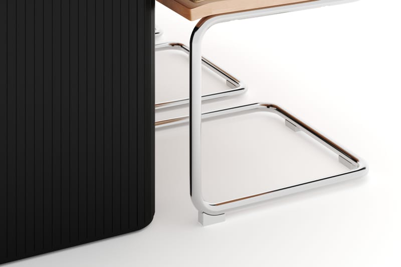 Noira Matbord 220 cm Ek med 6 st Build Matstolar - Svart - Möbler - Bord & matgrupper - Matgrupper