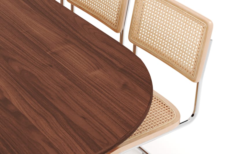 Noira Matbord 220 cm Valnöt med 6 st Build Matstolar - Brun - Möbler - Bord & matgrupper - Matgrupper