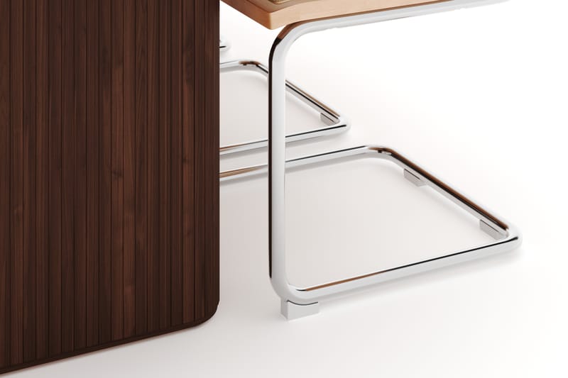 Noira Matbord 220 cm Valnöt med 6 st Build Matstolar - Brun - Möbler - Bord & matgrupper - Matgrupper