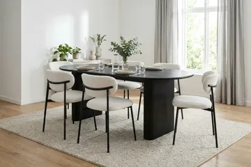 Noira Matbord 220x100 cm Fanér - Svartlaserad ek - Möbler - Bord & matgrupper - Matbord & köksbord