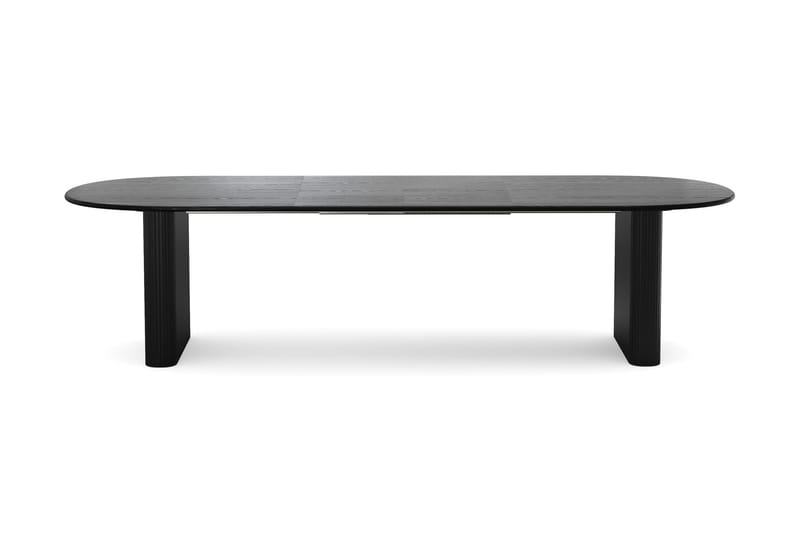Noira Matgrupp 220-320 cm förlängningsbart i Svart med 6 Ronja Matstolar - Beige/Svart - Möbler - Bord & matgrupper - Matgrupper