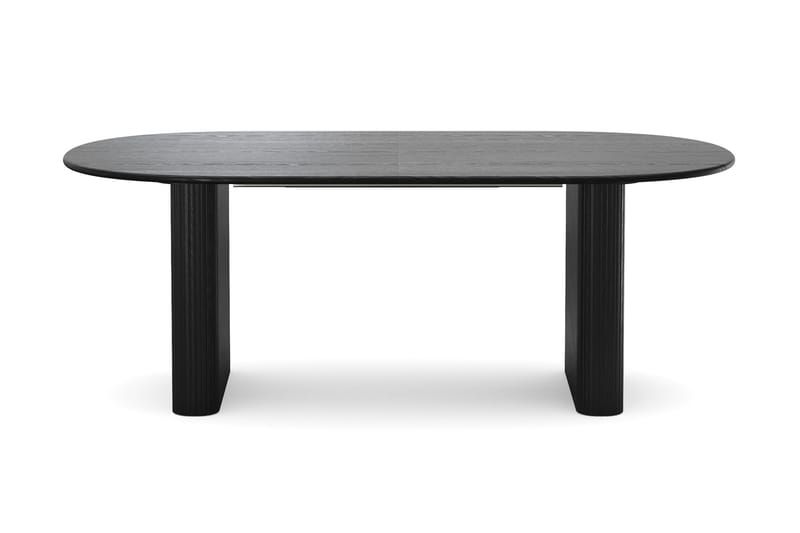 Noira Matgrupp 220-320 cm förlängningsbart i Svart med 6 Ronja Matstolar - Beige/Svart - Möbler - Bord & matgrupper - Matgrupper