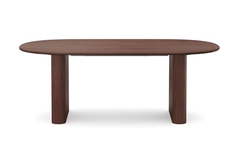 Noira Matgrupp 220-320 cm förlängningsbart med 6 Greya Mastolar - Valnöt - Möbler - Bord & matgrupper - Matgrupper
