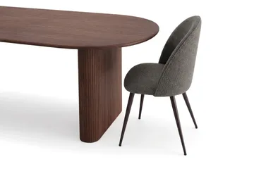 Noira Matgrupp 220-320 cm förlängningsbart med 6 Nibe Plus Mastolar - Valnöt - Möbler - Bord & matgrupper - Matgrupper