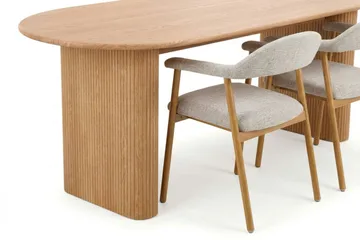Noira Matgrupp 220 cm rektangulärt i Ek med 6 Ronja Matstolar - Ek - Möbler - Bord & matgrupper - Matgrupper