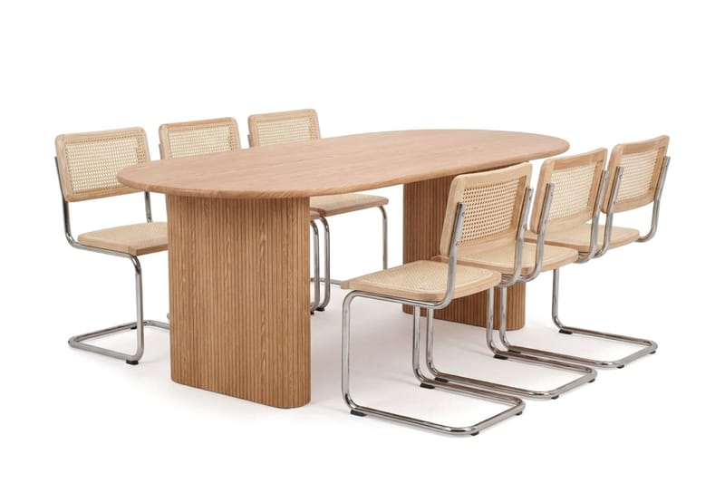 Noira Matgrupp förlängningsbart 160-220 cm Ek med 6 Build Matstolar - Ek - Möbler - Bord & matgrupper - Matgrupper
