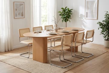 Noira Matgrupp förlängningsbart 160-220 cm Ek med 6 Build Matstolar - Ek - Möbler - Bord & matgrupper - Matgrupper