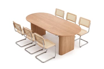Noira Matgrupp förlängningsbart 160-220 cm Ek med 6 Build Matstolar - Ek - Möbler - Bord & matgrupper - Matgrupper