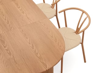 Noira Matgrupp förlängningsbart 160-220 cm Ek med 6 Elysia Matstolar - Ek - Möbler - Bord & matgrupper - Matgrupper