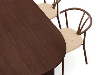 Noira Matgrupp förlängningsbart 160-220 cm Valnöt med 6 Elysia Matstolar - Valnöt - Möbler - Bord & matgrupper - Matgrupper