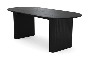 Noira Matgrupp oval 220 cm med 6 Filip Matstolar - Svartlaserad ek - Möbler - Bord & matgrupper - Matgrupper