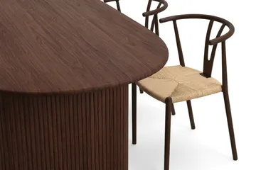 Noira Matgrupp rektangulärt 180 cm Valnöt med 6 Elysia Matstolar - Valnöt - Möbler - Bord & matgrupper - Matgrupper
