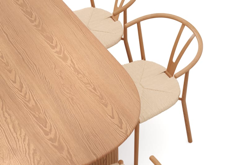 Noira Matgrupp rektangulärt 220 cm Ek med 6 Elysia Matstolar - Ek - Möbler - Bord & matgrupper - Matgrupper