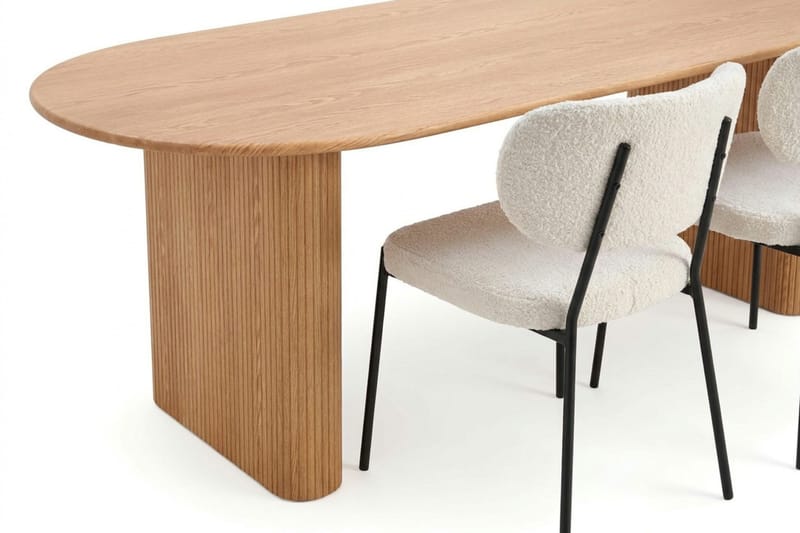 Noira Matgrupp rektangulärt 220 cm Ek med 6 Gemmiano Matstolar - Ek - Möbler - Bord & matgrupper - Matgrupper