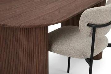 Noira Matgrupp rektangulärt 220 cm Valnöt med 6 Lucy Matstolar - Valnöt - Möbler - Bord & matgrupper - Matgrupper