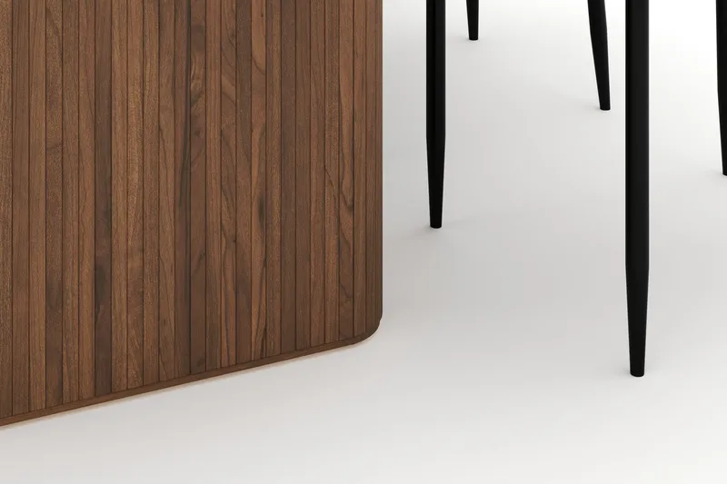 Noira Ovalt Matbord 220 cm med 6 Sawako Stolar - Brun - Möbler - Bord & matgrupper - Matgrupper