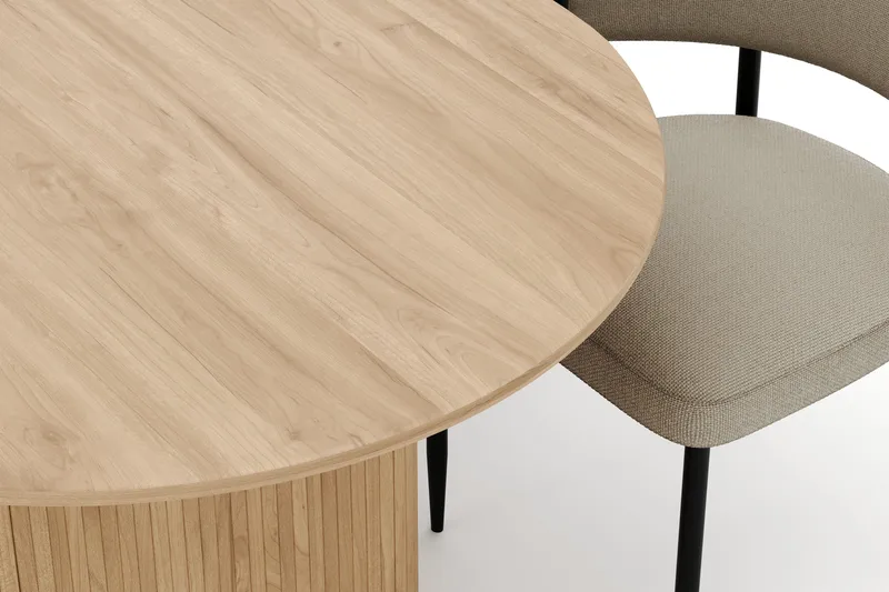 Noira Ovalt Matbord 220 cm med 6 Sawako Stolar - Natur - Möbler - Bord & matgrupper - Matgrupper