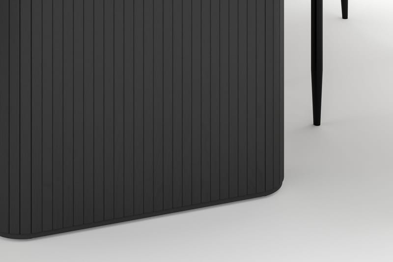 Noira Ovalt Matbord 220 cm med 6 Sawako Stolar - Svart - Möbler - Bord & matgrupper - Matgrupper