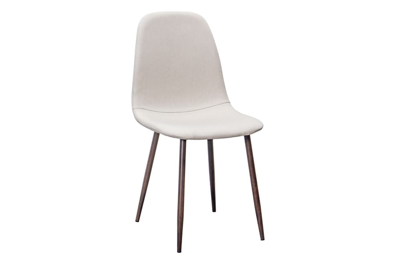 Noira Ovalt Matbord 220 cm Valnöt +  8 st Nibe stol beige med valnöt ben - Brun/Beige - Möbler - Bord & matgrupper - Matgrupper