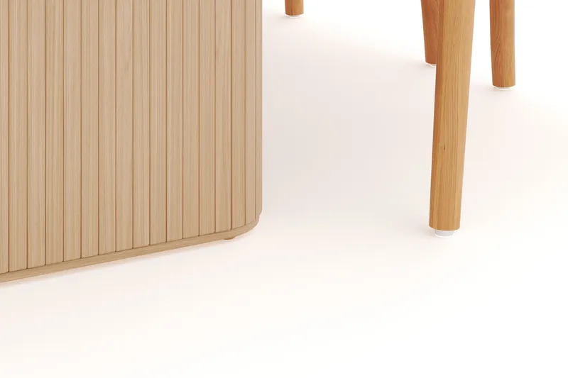 Noira Ovalt Matgrupp 220 cm med 6 Dastoori Matstolar - Natur - Möbler - Bord & matgrupper - Matgrupper