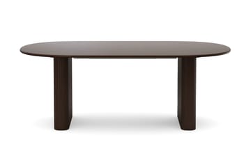 Noira Rektangulär Utdragbar Matgrupp 220-320 cm – Matbord med 6 Filip Matstolar i Trä med Rökt Ek-utseende - Mörkbrun - Möbler - Bord & matgrupper - Matgrupper