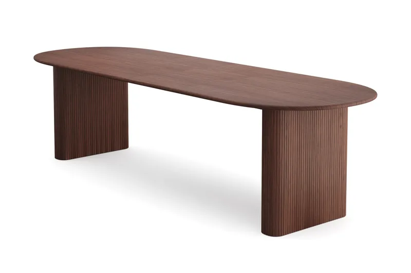 Noira Stort Förlängningsbart Matbord 220-320x100 cm med Trä- och Valnötsutseende, Valnöt