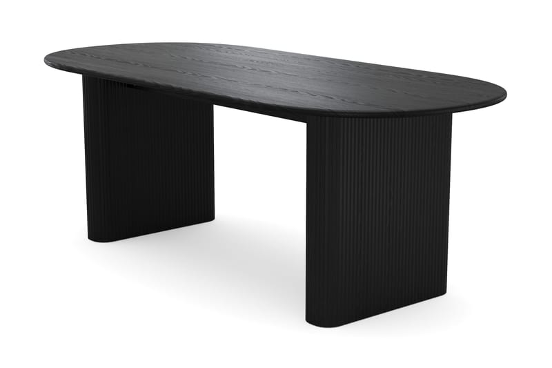 Noira Stort Matbord 220x100 cm med Trä- och Svartlaserad Ek-utseende, Svartlaserad ek