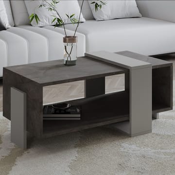 Norell Soffbord 90x40x49 cm - Gordion Marble och Grey - Möbler - Bord & matgrupper - Soffbord
