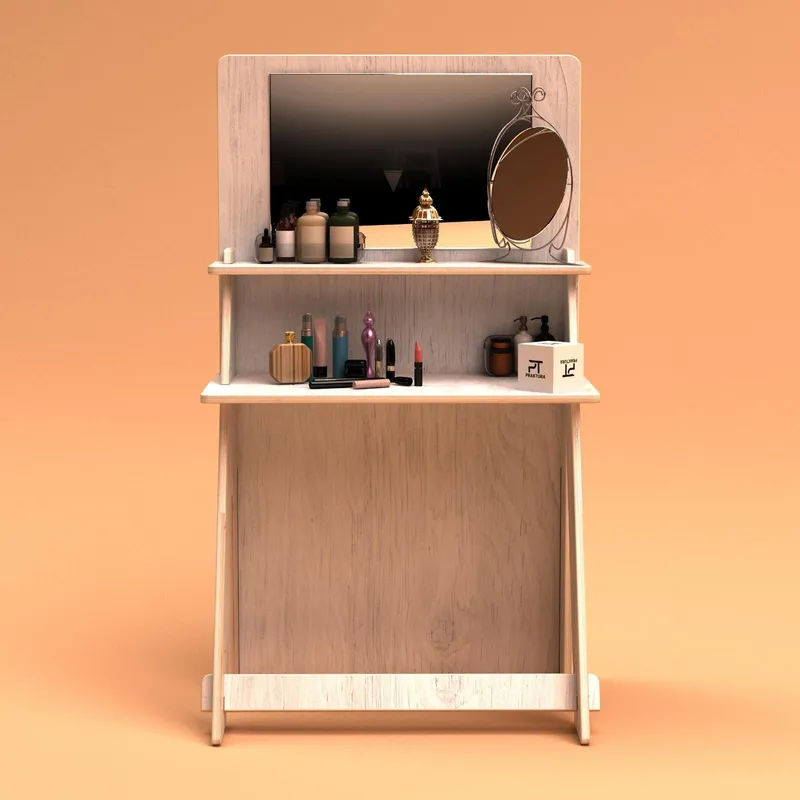 Norena Sminkbord 85 cm - Naturträ - Möbler - Bord & matgrupper - Sminkbord & toalettbord - Sminkbord med spegel