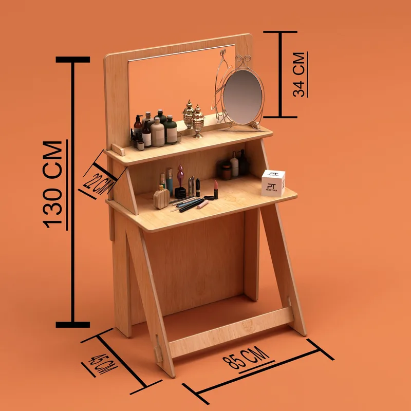 Norena Sminkbord 85 cm - Naturträ - Möbler - Bord & matgrupper - Sminkbord & toalettbord - Sminkbord med spegel