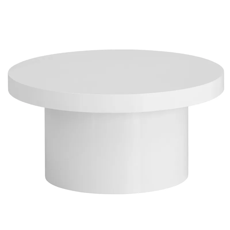 Norvasen Soffbord 60 cm Rund, Högglansvit