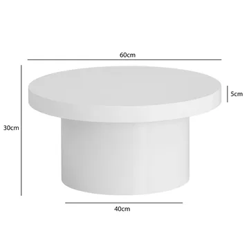 Norvasen Soffbord 60 cm Rund - Högglansvit - Möbler - Bord & matgrupper - Soffbord