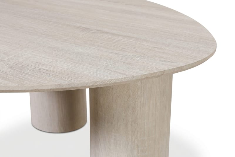 Nova Soffbord Triangelformat 85 cm - Vitlaserad - Möbler - Bord & matgrupper - Soffbord