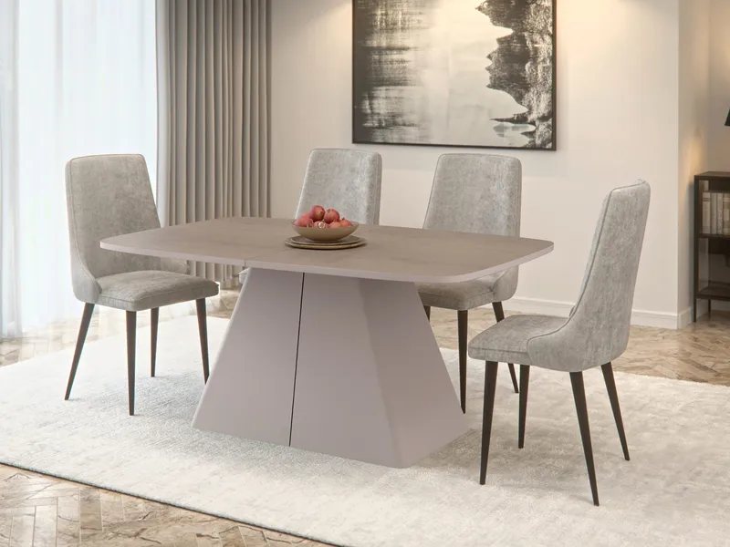 Novaj Matbord förlängningsbart 180-256 cm - beige, ljusbrun - Möbler - Bord & matgrupper - Matbord & köksbord