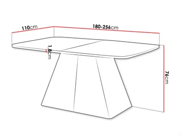 Novaj Matbord förlängningsbart 180-256 cm - beige, ljusbrun - Möbler - Bord & matgrupper - Matbord & köksbord