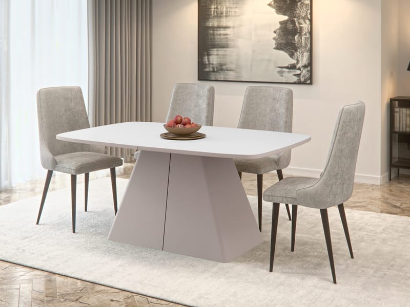 Novaj Matbord förlängningsbart 180-256 cm - beige, vit - Möbler - Bord & matgrupper - Matbord & köksbord