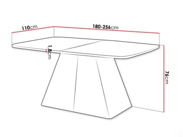 Novaj Matbord förlängningsbart 180-256 cm - svart, brun - Möbler - Bord & matgrupper - Matbord & köksbord