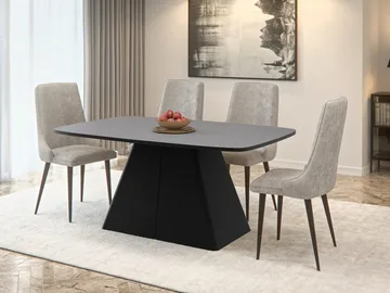Novaj Matbord förlängningsbart 180-256 cm - Svart, grå - Möbler - Bord & matgrupper - Matbord & köksbord